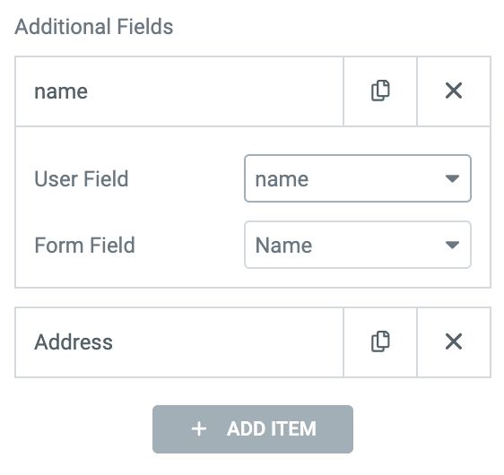 elementor signup form additional fields mapping