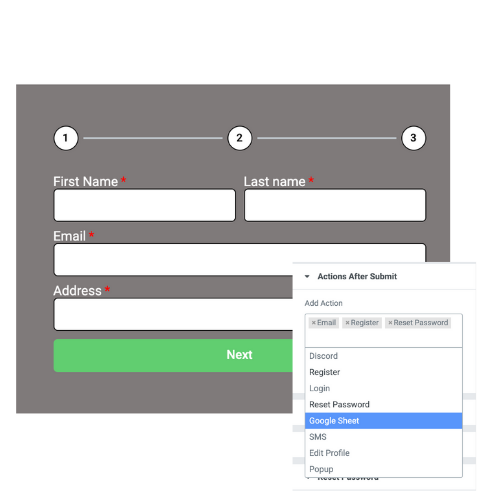 Elementor User Registration form